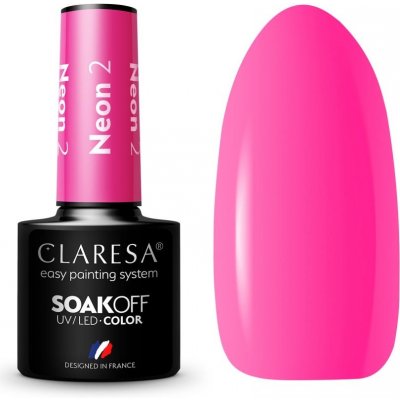 Claresa SoakOff UV/LED Color Neon gelový lak na nehty odstín 2 5 g – Zboží Dáma