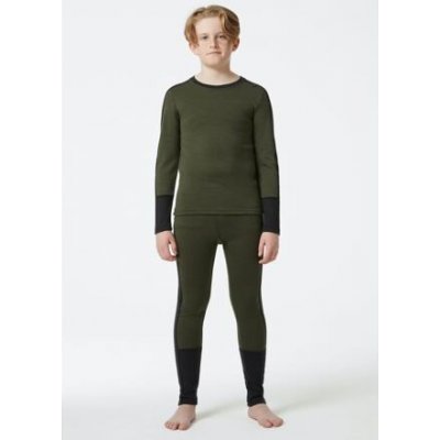 Helly Hansen JR LIFA Merino Midweight set utility green