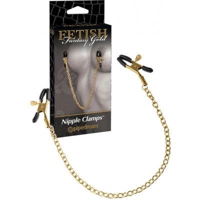 Fetish Fantasy Gold Chain Nipple Clamps zlaté svorky na bradavky s řetízkem – Hledejceny.cz