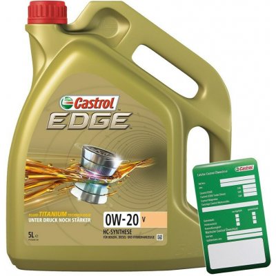 Castrol Edge V 0W-20 5 l – Zboží Mobilmania