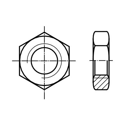PROFISTYL DIN 439B matice nízká šestihranná mosaz MS Varianta: DIN 439B matice šestihranná nízká MS mosaz M8 – Zboží Mobilmania