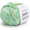 Příze YarnArt Jeans Splash 946 - zelená, bílá