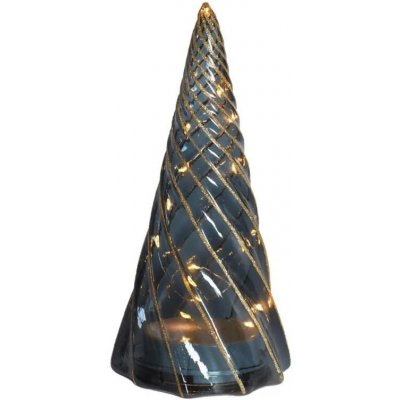 SIRIUS LED svítící stromeček, skleněný, 23,5 cm, černý – Hledejceny.cz