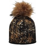 RDX zimní čepice s bambulí Ibišek černá – Zboží Dáma