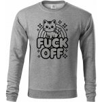 Fuck off kočka, černý tisk mikina ESSENTIAL – Zboží Dáma
