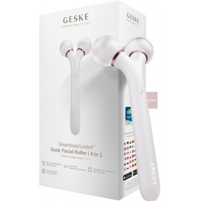 Geske Sonický vibrační masážní přístroj na obličej 4v1 (Sonic Facial Roller) Starlight – Zboží Mobilmania
