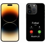 mmCase na iPhone 14 Pro Max 6.7 - fotbal volá černé pozadí – Zboží Mobilmania