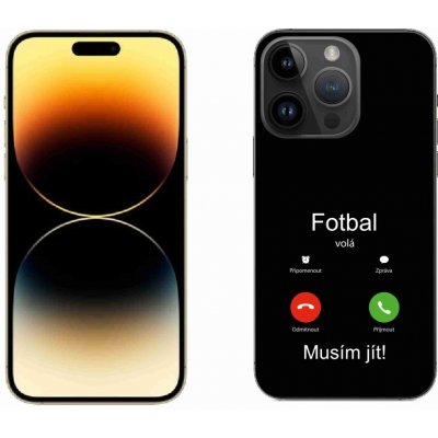 mmCase na iPhone 14 Pro Max 6.7 - fotbal volá černé pozadí – Zboží Mobilmania