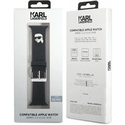 Karl Lagerfeld Karl Head NFT Řemínek pro Apple Watch 38/40/41 Black KLAWMSLKNK – Hledejceny.cz