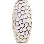 VÁZA BIELY VZOR PORCELÁN 15*8.5*30.7CM – Hledejceny.cz