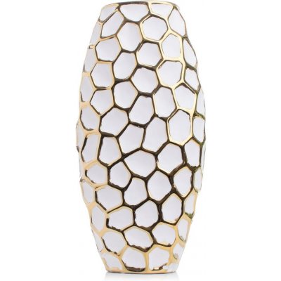 VÁZA BIELY VZOR PORCELÁN 15*8.5*30.7CM – Hledejceny.cz