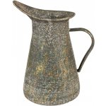 Šedý antik plechový dekorační džbánek se zlatou patinou 21*15*25 cm Clayre & Eef – Hledejceny.cz