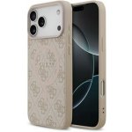 Guess PU Leather 4G Colored Ring MagSafe Zadní Kryt pro iPhone 17 Pro Max Pink – Sleviste.cz