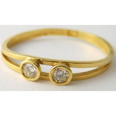 Klenoty Budín zlatý diamantový prsten s brilianty J 16615 01