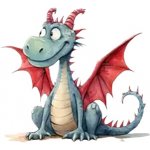 Nažehlovací obrázek - dráček III (8,0 x 7,2 cm) – Zboží Mobilmania