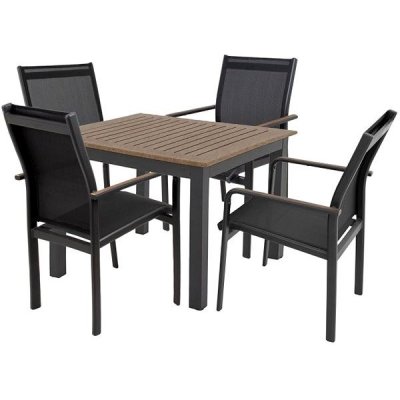 DOPPLER Sedací souprava EXPERTWOOD Plus, 4+1, hliníková, antracit – Hledejceny.cz