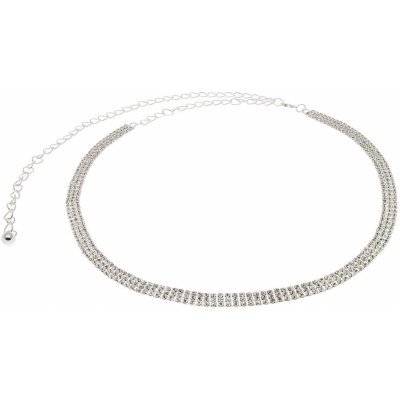 Biju dámský řetízkový pásek s kubickými zirkony stříbrné barvy 9001575-1 – Sleviste.cz