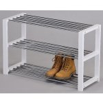 Autronic Botník - 3 police chrom/bílá 83168-12 WT – Sleviste.cz