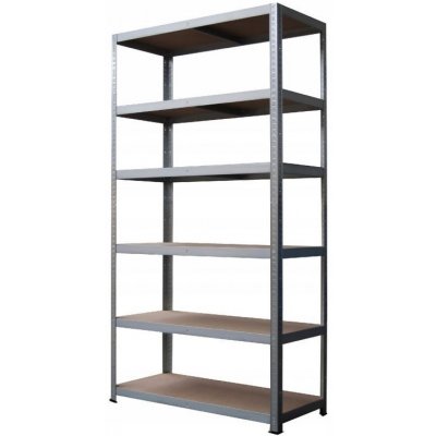 Fistar Regál 2400 x 1000 x 400 mm kov zinek 6 polic černá – HobbyKompas.cz
