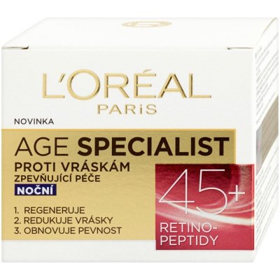 L'Oréal Age Specialist noční krém proti vráskám 45+ 50 ml – Zboží Mobilmania