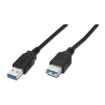 Digitus DK-300203-018-S Premium USB 3.0 prodlužovací kabel A/samec na A-samice 1,8m, černošedý