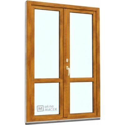 Kömmerling balkonové dveře 70 AD s příčkou O+OS klapačka levé winchester/bílá 120 x 210 cm oboustranná klika + FAB + hliníkový práh – Hledejceny.cz