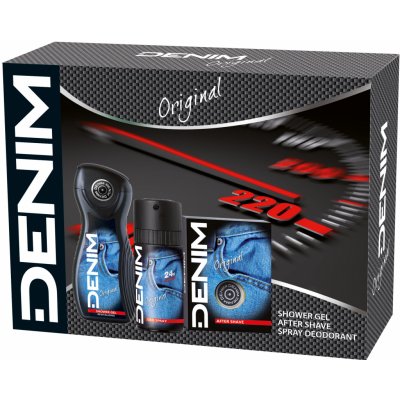 Denim Original voda po holení 100 ml + deospray 150 ml + sprchový gel 250 ml dárková sada – Zbozi.Blesk.cz