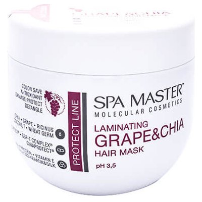 Spa Master Laminating mask na vlasy s hrozny a chia 3,5 pH 500 ml