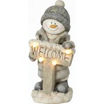 HOMCOM Vánoční figurka sněhuláka 46 cm | šedá – Hledejceny.cz