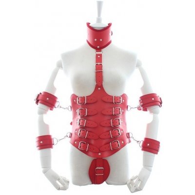 Faux Leather Corset With Arm Cuffs – Sleviste.cz