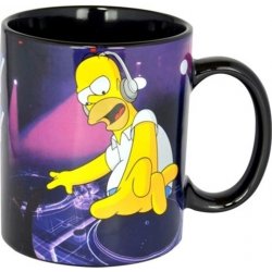 Specifikace CurePink Porcelánový hrnek The Simpsons: DJ Homer černý  porcelán 320 ml - Heureka.cz