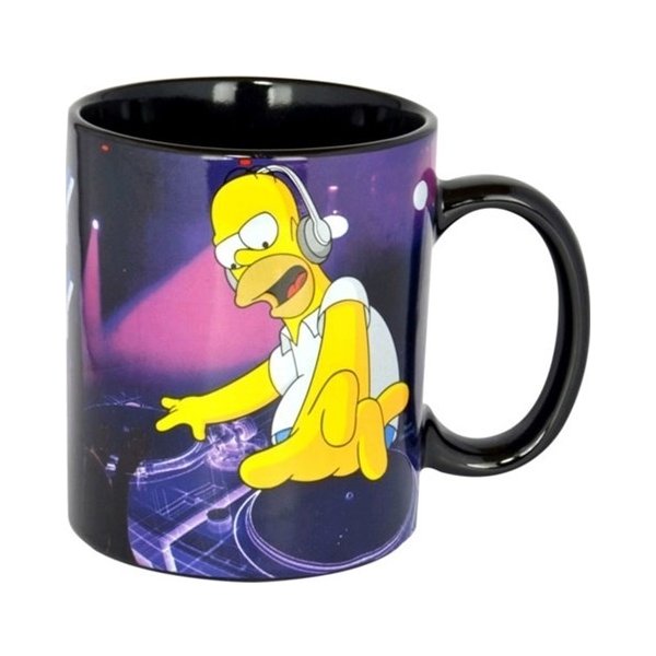 CurePink Porcelánový hrnek The Simpsons: DJ Homer černý porcelán 320 ml od  199 Kč - Heureka.cz