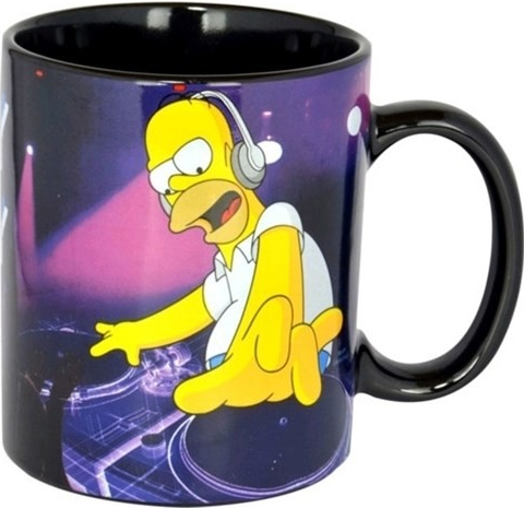 CurePink Porcelánový hrnek The Simpsons: DJ Homer černý porcelán 320 ml od  199 Kč - Heureka.cz