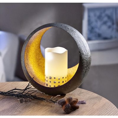 Weltbild LED Vosková svíčka Shiny Star 493319, Ø 7,5 × v 12,5 cm – Hledejceny.cz