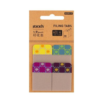 Hopax Plastové samolepicí záložky Stick'n in Blooom extra pevné design mix, 38 x 25 mm, barevné – Hledejceny.cz
