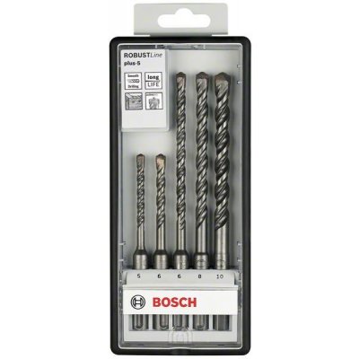 2607019928 5dílná sada vrtáků do kladiv Robust Line SDS-plus-5 6,6,8,8,10 x 165mm Bosch