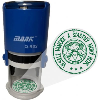 Mark Samonamáčecí razítko Veselé Vánoce 017 mentolová 45mm – Sleviste.cz