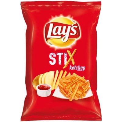 Lay's Stix Smažené bramborové lupínky s příchutí kečupu 60 g – Zboží Mobilmania