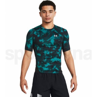 Under Armour HG Armour Printed SS 1383321 blue – Zboží Mobilmania