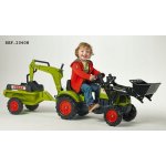 FALK Šlapací traktor Claas Arion 410 s nakladačem rypadlem a vlečkou – Zboží Mobilmania