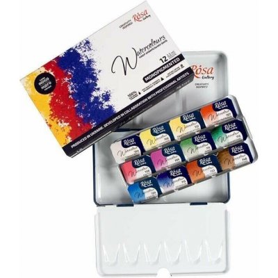 Rosa 3403212 Sada akvarelových barev Monopigmented 12 x 2,5 ml – Sleviste.cz