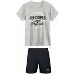 Lee Cooper pánské pyžamo krátké šedý melír černé – Zbozi.Blesk.cz