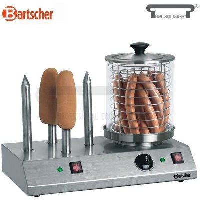 Bartscher Ohřívač párků Hot Dog nádoba a 4 trny 4 trny + nádoba - 0,96 kW / 230 V - 7,63 kg