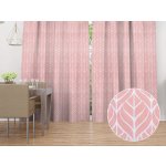 Biante Bavlněný závěs Sandra SA-211 Listy na starorůžovém 130x140 cm – Hledejceny.cz