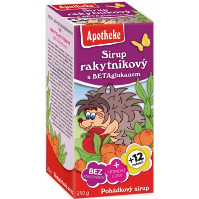 Apotheke Sirup dětský rakytníkový s betaglukanem 250 g – Hledejceny.cz