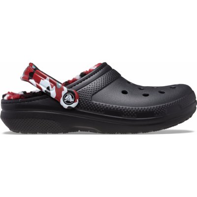 Crocs Classic Lined Camo Clog Kid's 208091 Black Red – Zboží Mobilmania