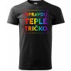 Pánské Tričko Sablio tričko s potiskem Opravdu teplé tričko černé