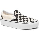 Vans Classic Slip-On Platform black & white checkerboard / white – Zboží Dáma