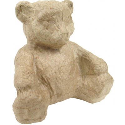 décopatch Kartonový předmět XS sedící medvěd 8,5x7,5x6,7cm – Zboží Mobilmania
