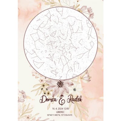 Svatební Hvězdná mapa – Zboží Dáma